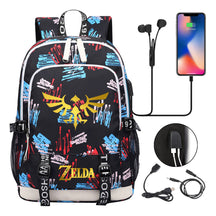 Golden Usb Youth Student Backpack For Leisure Sports Backpack