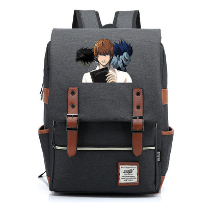 Manga Death Note Youth Student School Bag Men's And Women's Leisure Belt Buckle Backpack