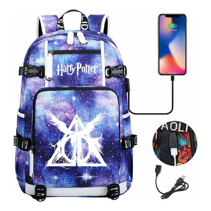 Magic School Usb Youth Student Backpack For Men And Women Leisure Travel Backpack