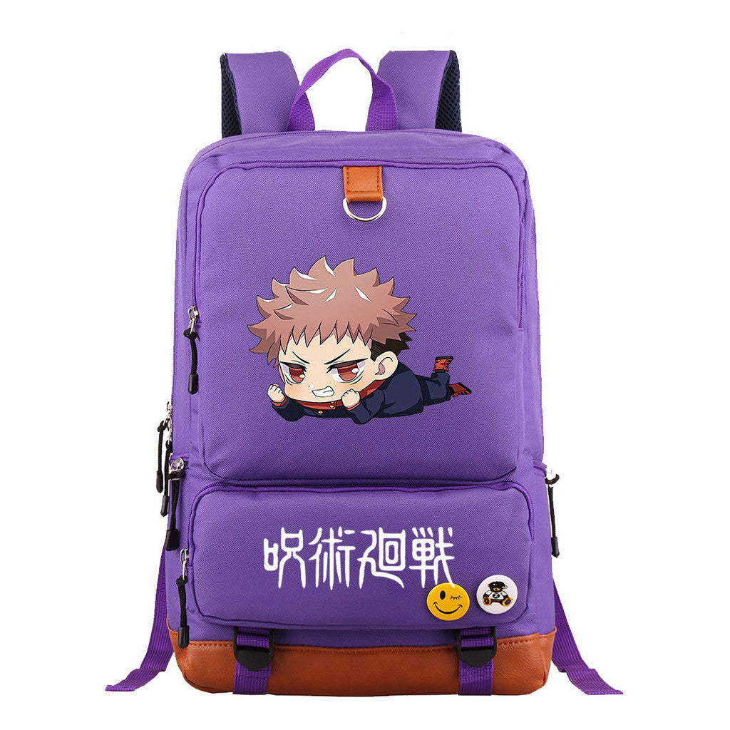 Cartoon Spell Battle Youth Student School Bag Men's And Women's Backpack Travel Bag