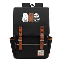 Cartoon Cute Three Bears Printed Youth School Bag For Men And Women Leisure Belt Buckle Classic Backpack