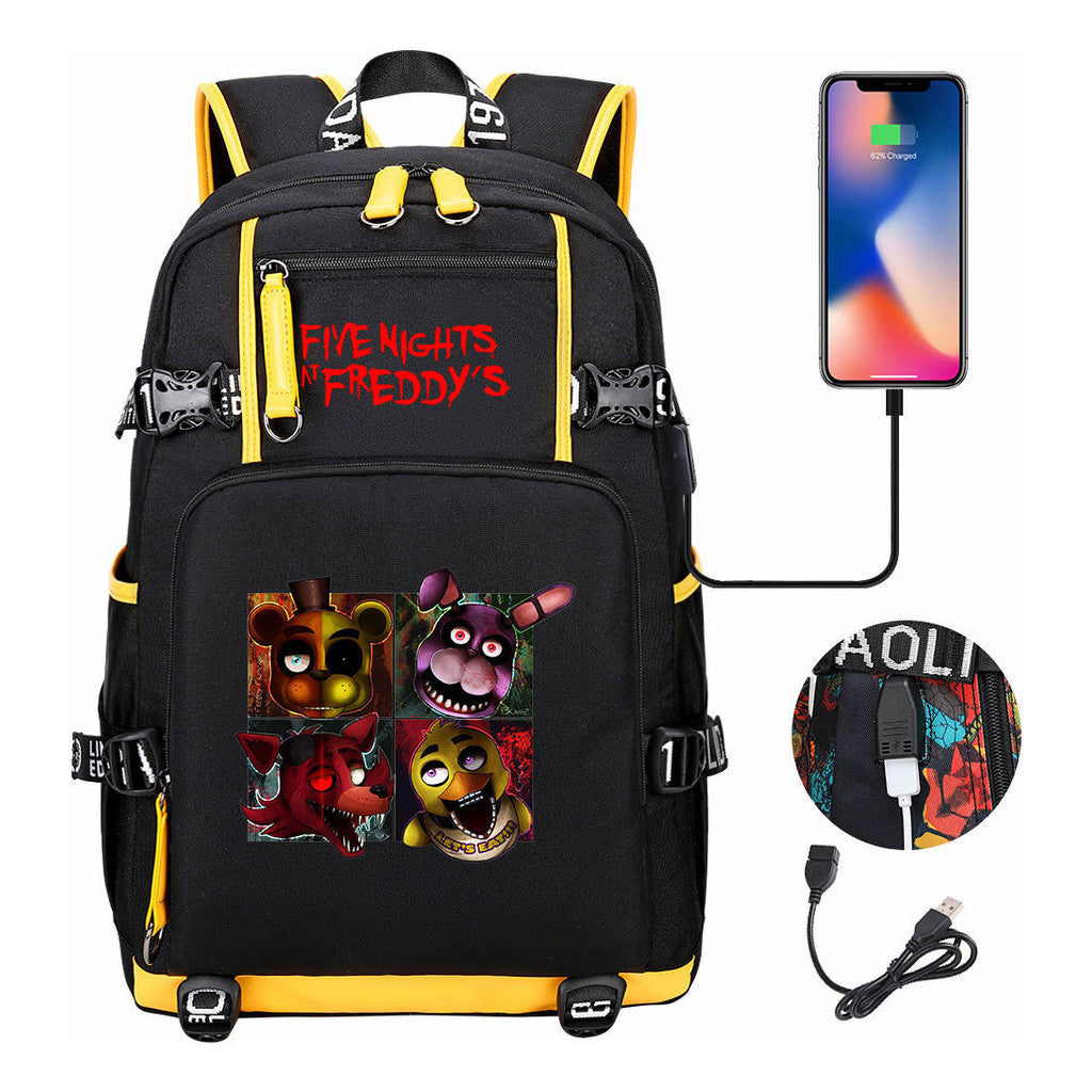 Toy Bear Game Peripheral Usb Youth Student School Bag Leisure Large Capacity Travel Backpack