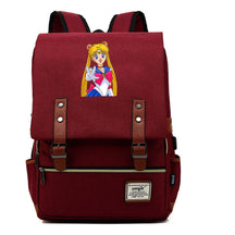 Anime Beauty Girl Warrior Youth Student School Bag Usb Men's And Women's Leisure Backpack