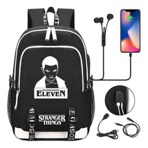 Strange Story Printed Usb Teenage Student Backpacks Men's And Women's Leisure Travel Backpack