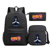 Anime Naruto Starry Sky Student School Bag Three Piece Set For Men And Women Backpack Set