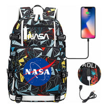 Nasa Fashion Printed Usb Student Backpack For Leisure Travel Backpack