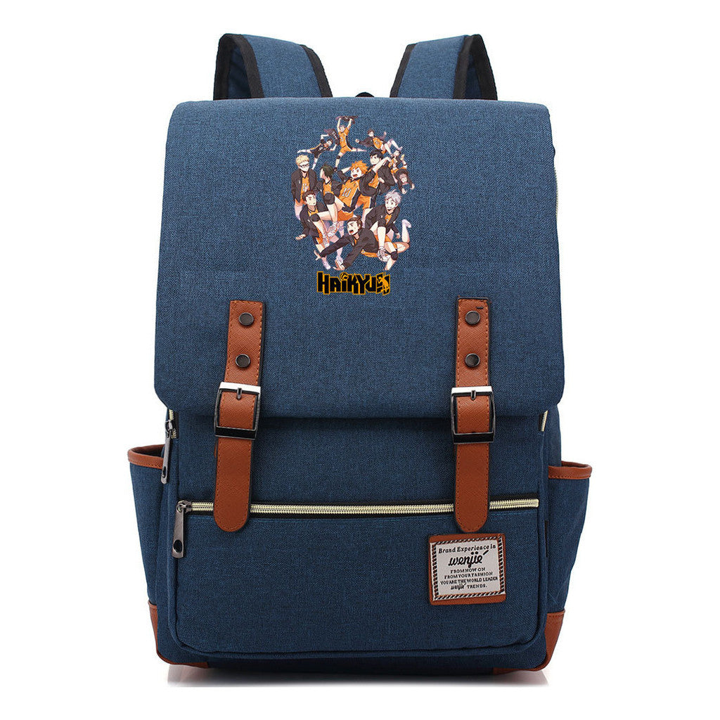 Volleyball Youth Printed Student School Bag Casual Belt Buckle Classic Backpack
