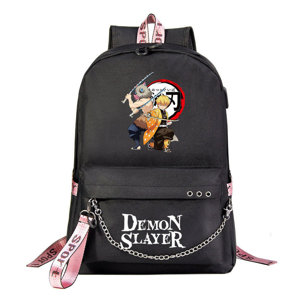 Cartoon Ribbon Youth Student School Bag Men's And Women's Leisure Travel Backpack