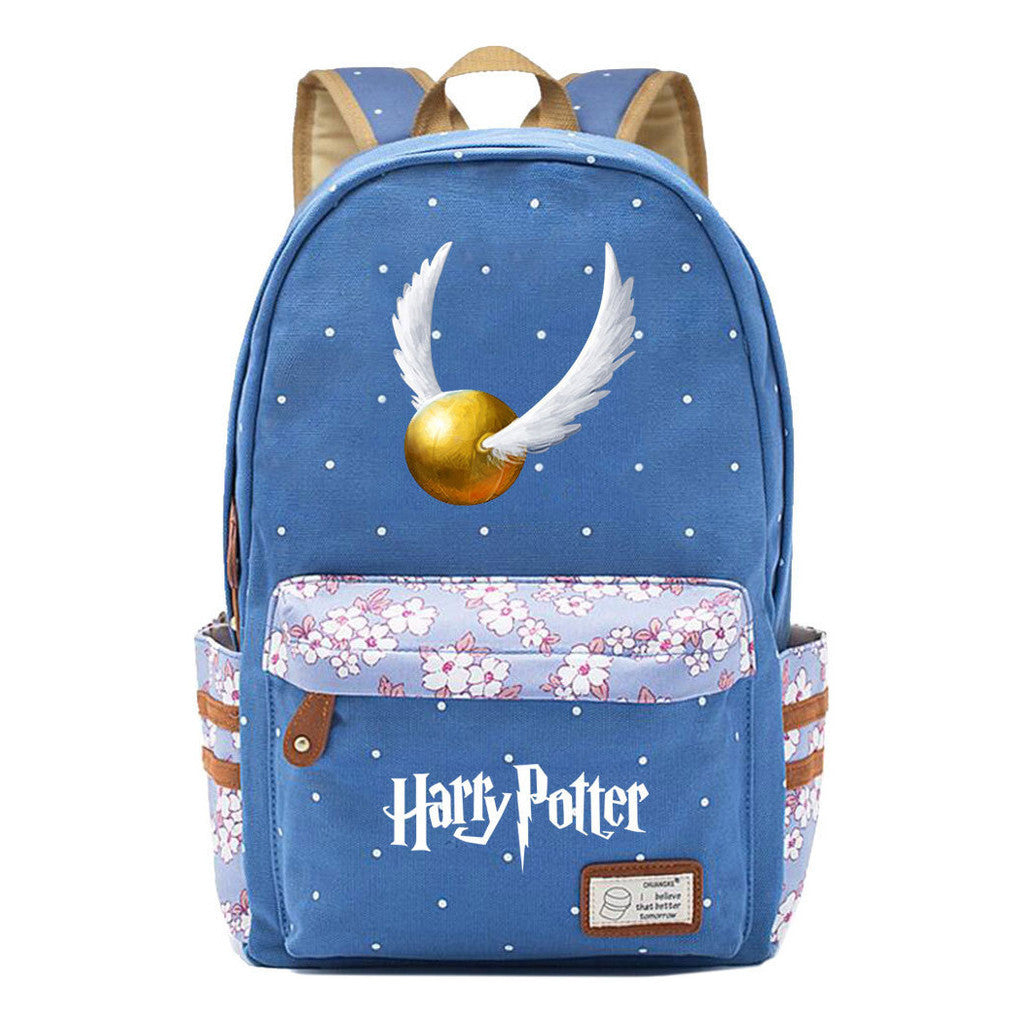 School Of Witchcraft And Wizardry Youth Student School Bag Fragmented Canvas Girl Backpack