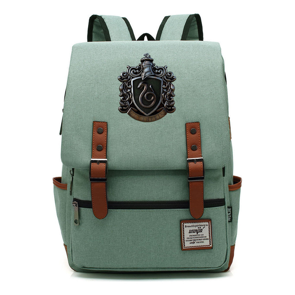 School Of Witchcraft And Wizardry Printed Youth Backpack Men And Women, Casual Belt Buckle, Classic Backpack