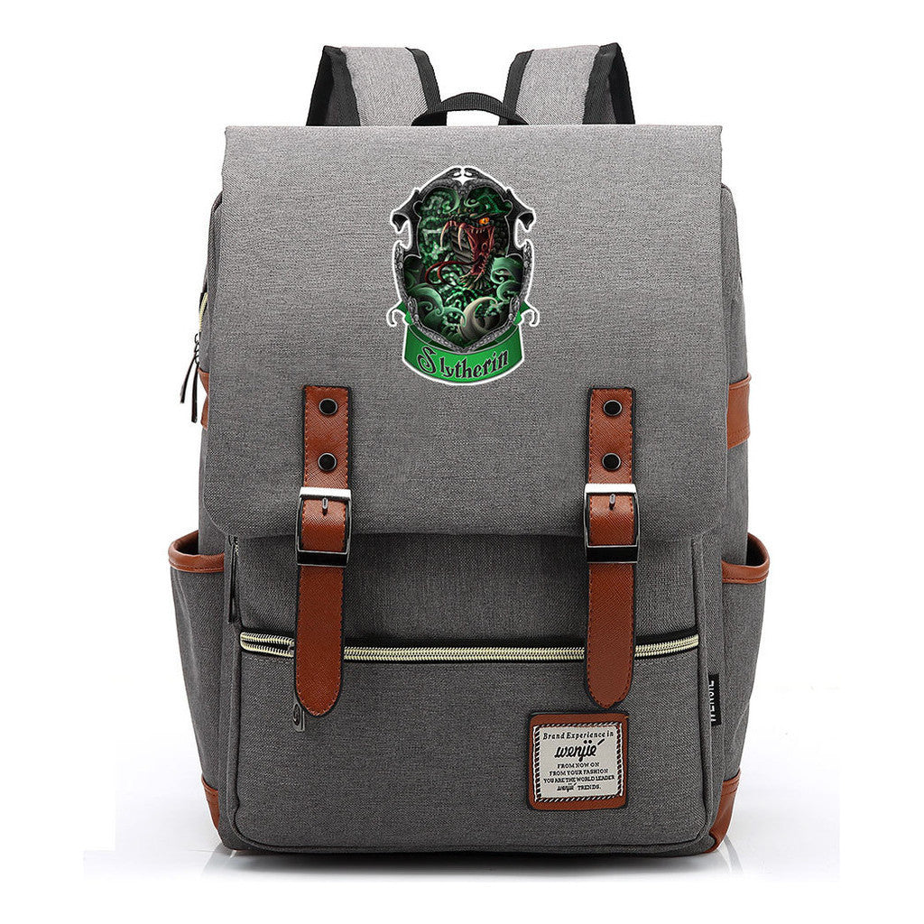 Academy Of Magic Print Teen Student School Bag For Men And Women Casual Belt Buckle Classic Backpack 43*29*13.5cm