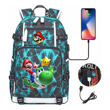 Super Mario Printed Teenage Student Backpack With Large Capacity For Men And Women's Leisure Travel Backpack