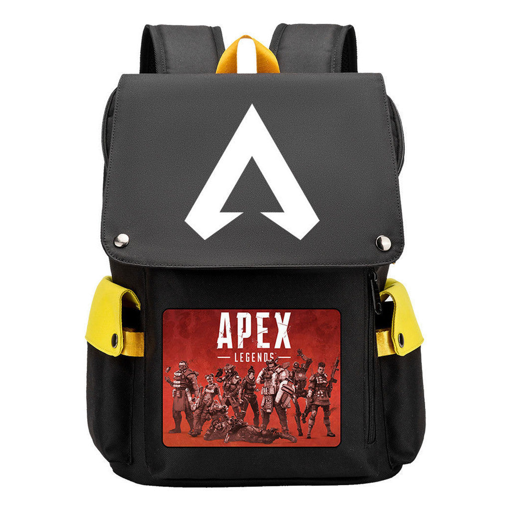 Apex Hero Print Usb Charging Head Youth School Bag Casual Backpack