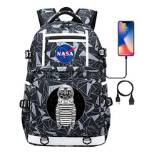 Fashionable Space Printed Usb Student Backpack Backpack Leisure Travel Backpack
