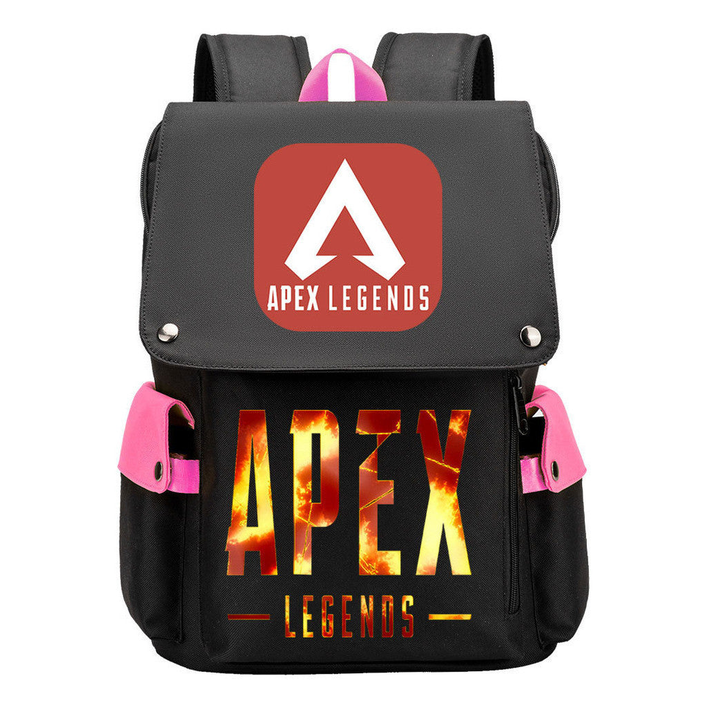 Apex Hero Print Usb Charging Cap Headpiece Student Backpack Leisure Backpack