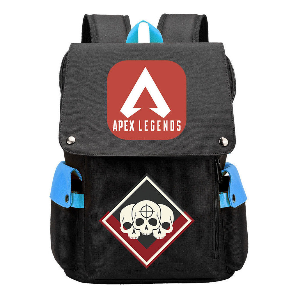 Apex Hero Print Usb Charging Cap Headpiece Student Backpack Leisure Backpack