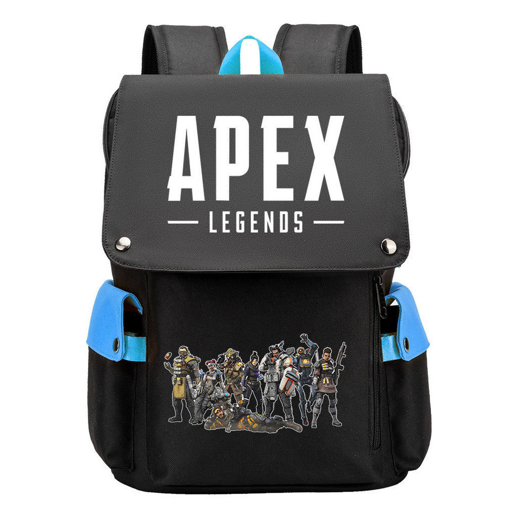 Apex Hero Print Usb Charging Cap Head Style Student School Bag Casual Backpack