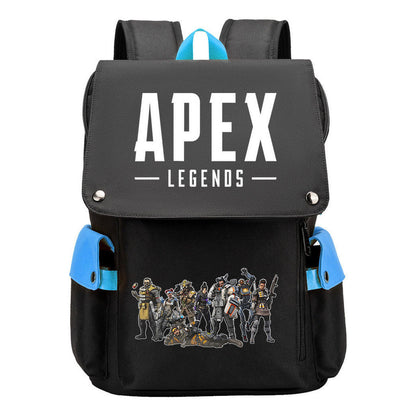 Apex Hero Print Usb Charging Cap Head Style Student School Bag Casual Backpack