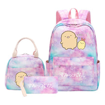 Corner Biology Student School Bag Lunch Bag Three Piece Set Backpack Set