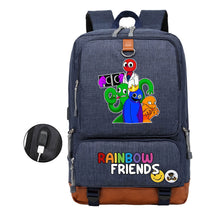 Rainbow Friend Usb Youth School Bag Leisure Travel Backpack