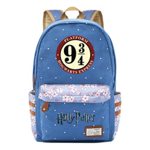 School Of Witchcraft And Wizardry Student Backpack With Floral Canvas Backpack