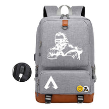 Apex Hero Print Usb Student Backpack For Leisure Travel Backpack