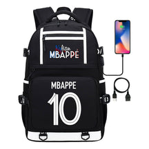 Football Star Mbappe Printed Usb Youth Student Backpack, Boy's And Girl's Backpack, Leisure Travel Backpack