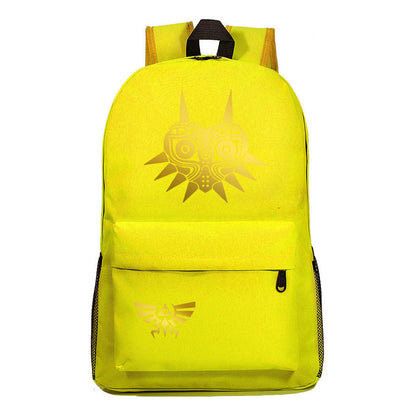 Golden Printed Student Backpack Casual Backpack
