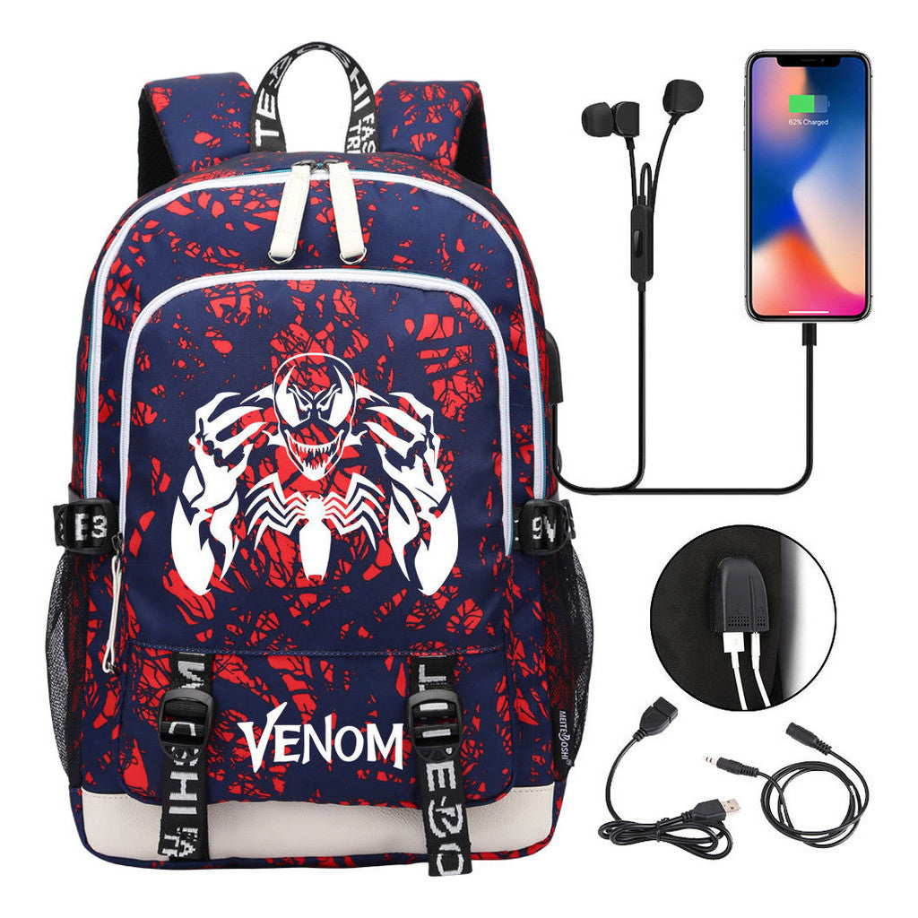 Youth Student Backpack Usb Men's And Women's Leisure Backpack