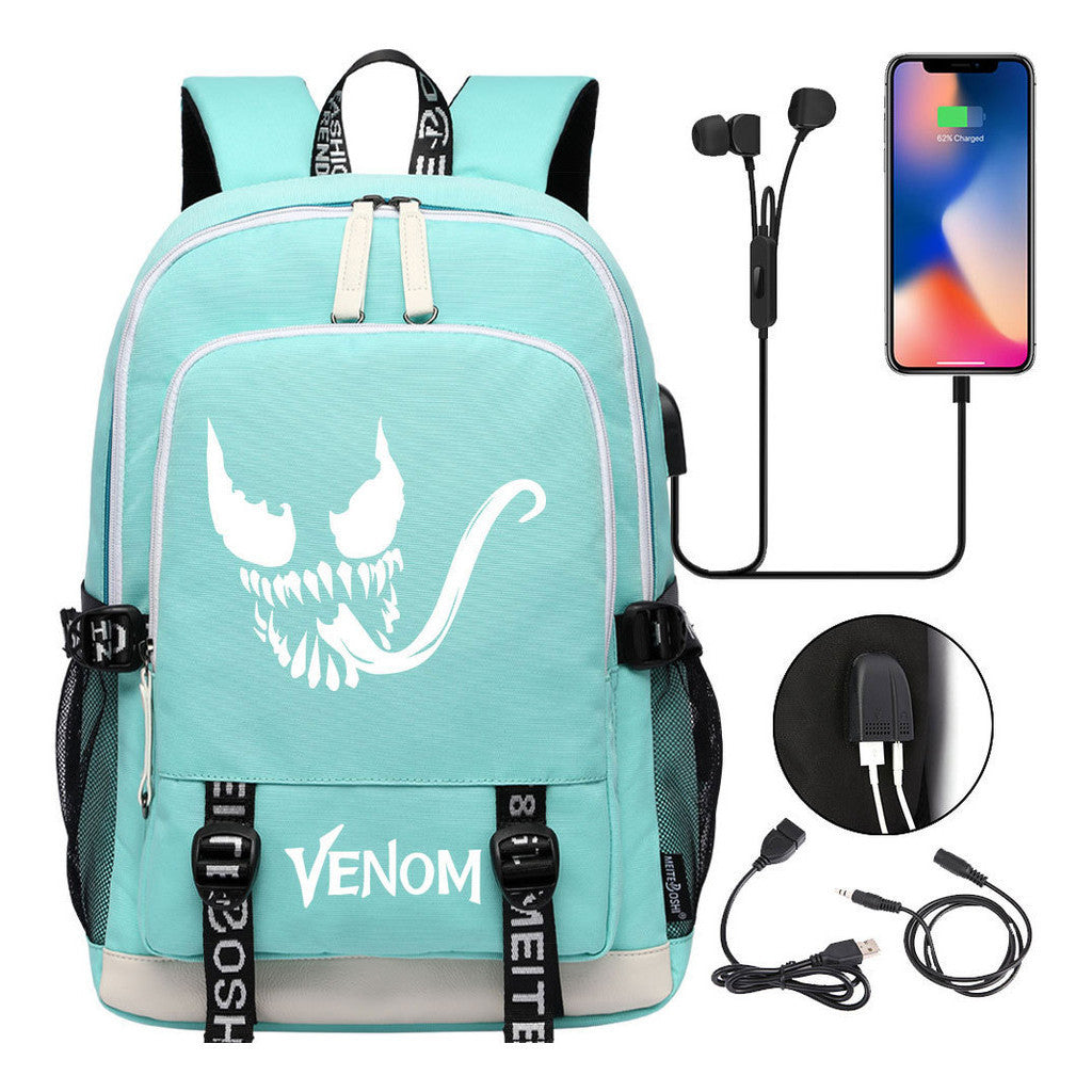 Youth Student Backpack Usb Men's And Women's Leisure Backpack