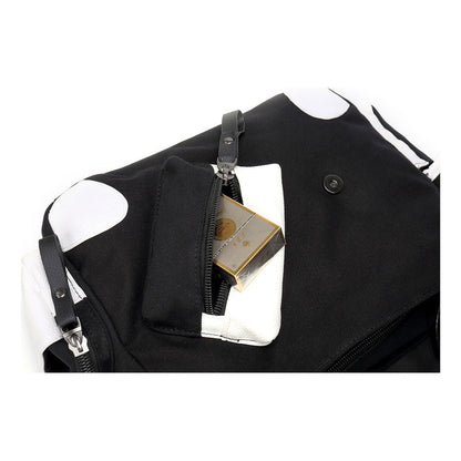 Anime One Piece Print Youth Student School Bag Canvas Single Shoulder Bag Men's And Women's Leisure Straddle Backpack