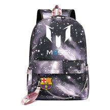 Sports Football Star Printed Usb Student Backpack For Leisure Travel Backpack