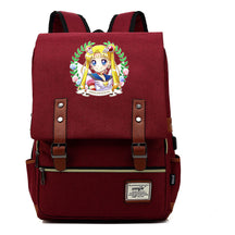 Beautiful Girl Warrior Youth Student School Bag Usb Men's And Women's Leisure Backpack