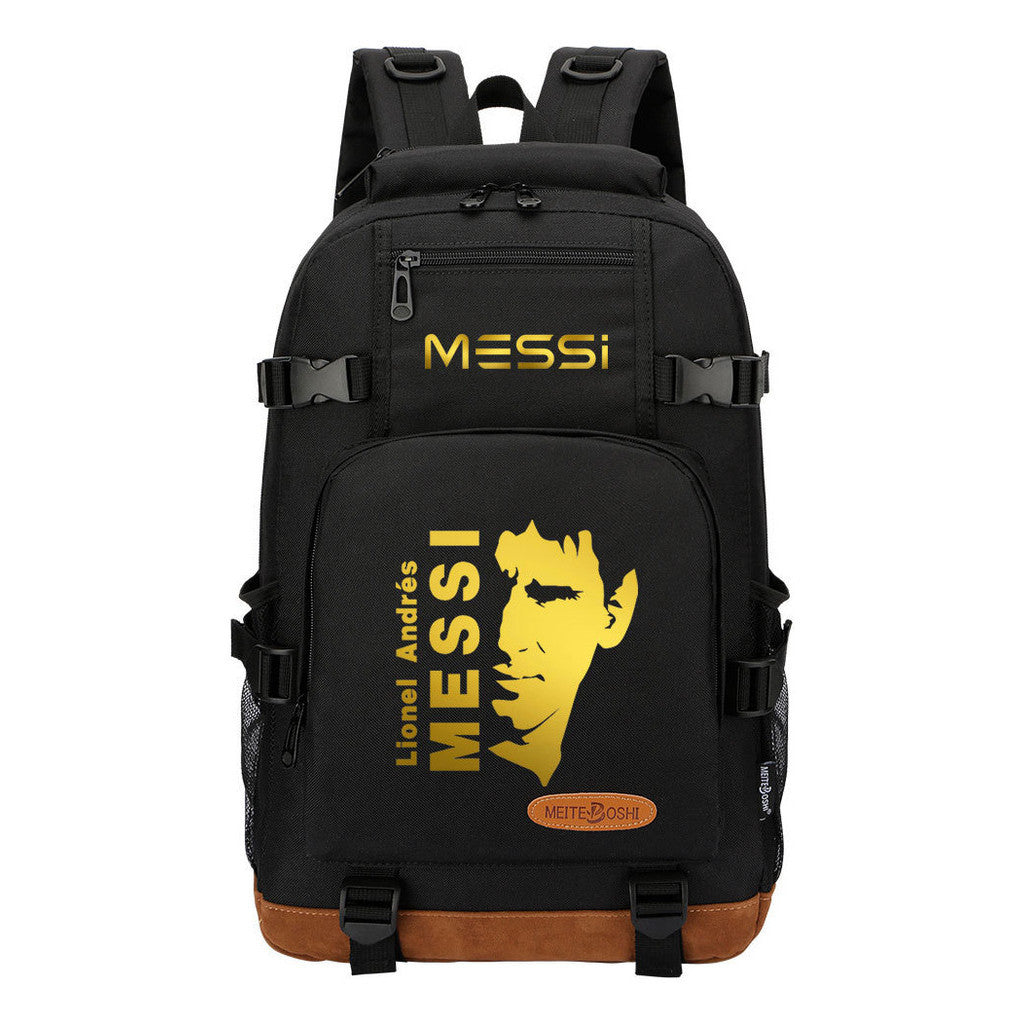 Hot Stamping Sports Football Star Printed Student Backpack For Men And Women's Backpacks