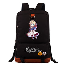 Violet Eternal Garden Printed Student School Bag Large Capacity Travel Bag Men's And Women's Backpack
