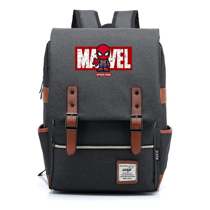 Superhero Printed Youth Student Backpack For Men And Women's Casual Classic Backpack