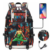 Pirate King Lufei Printed Youth Student Backpack With Large Capacity Leisure Travel Backpack