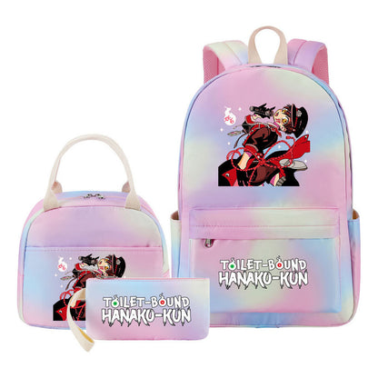 Teenage Student Girl Backpack Lunch Bag Three Piece Set Backpack Set