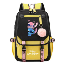 Interstellar Baby Stitch Usb Backpack With Casual Woven Strap Flip Back Backpack