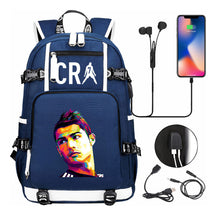 Football Star Cristiano Ronaldo Printed Youth Backpack, Backpack, Leisure Travel Backpack