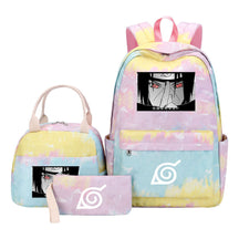Naruto Youth Student School Bag Lunch Bag Three Piece Set Backpack Set