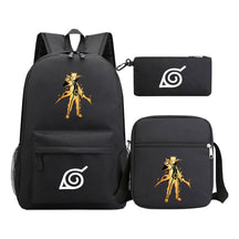 Anime Naruto Starry Sky Student School Bag Three Piece Set Backpack Set