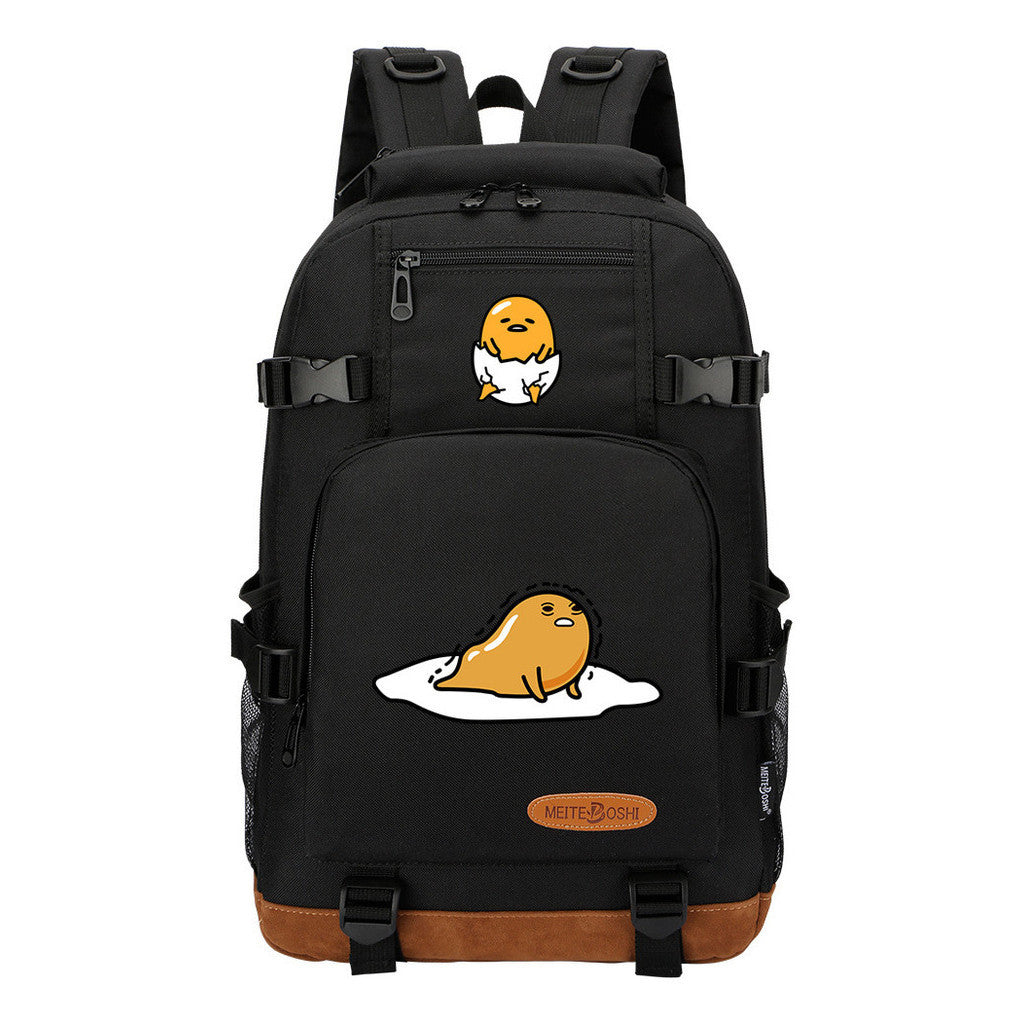 Lazy Egg Teenage Student Backpacks Boys And Girls Backpack