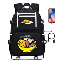 Cartoon Comics Lazy Egg Usb Youth Student Backpack Boys And Girls Backpack Leisure Travel Bag