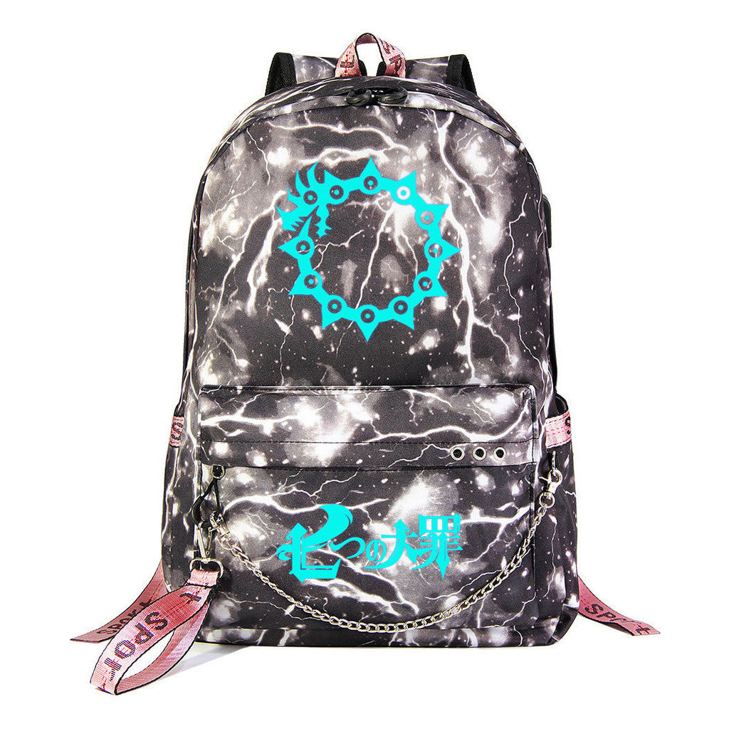 Usb Youth Student Backpack For Boys And Girls Leisure Travel Backpack