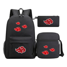 Anime Naruto Starry Sky Youth School Bag Three Piece Set For Boys And Girls Backpack Set