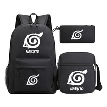 Anime Naruto Starry Sky Youth School Bag Three Piece Set For Men And Women Backpack Set