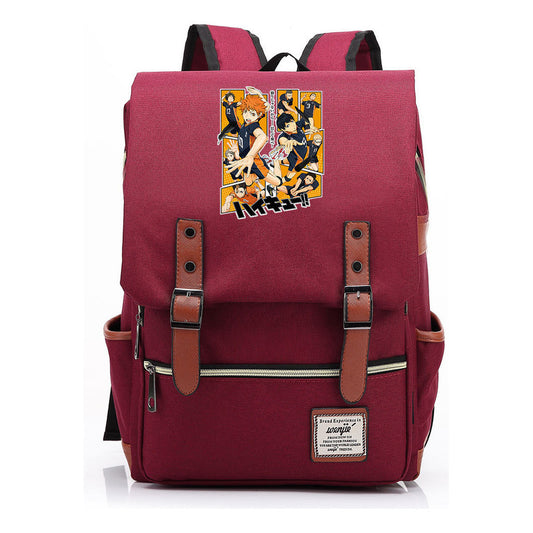 Volleyball Youth Printed Youth School Bag Casual Belt Buckle Classic Backpack