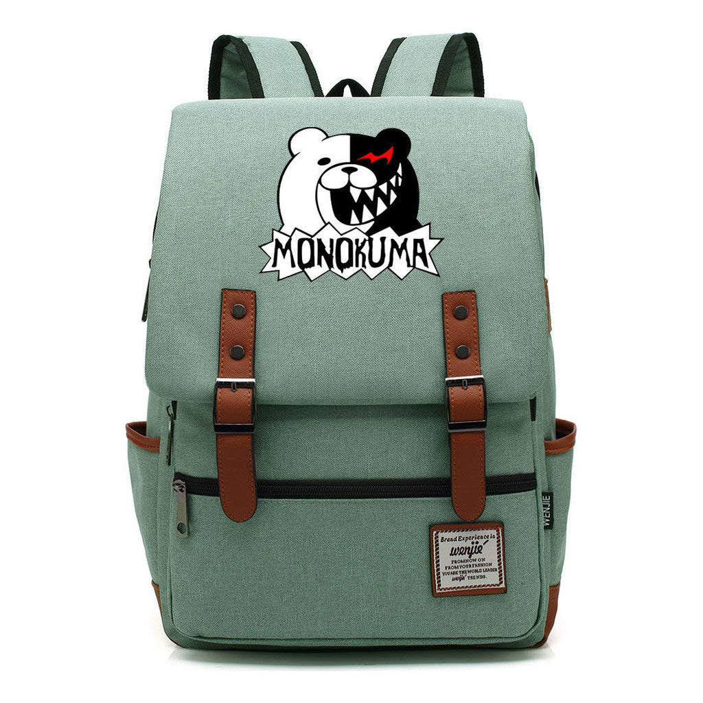 Printed Student Backpack With Men's And Women's Casual Belt Buckle, Classic Backpack