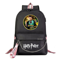 School Of Witchcraft And Wizardry Emblem Usb Student School Bag Leisure Travel Backpack